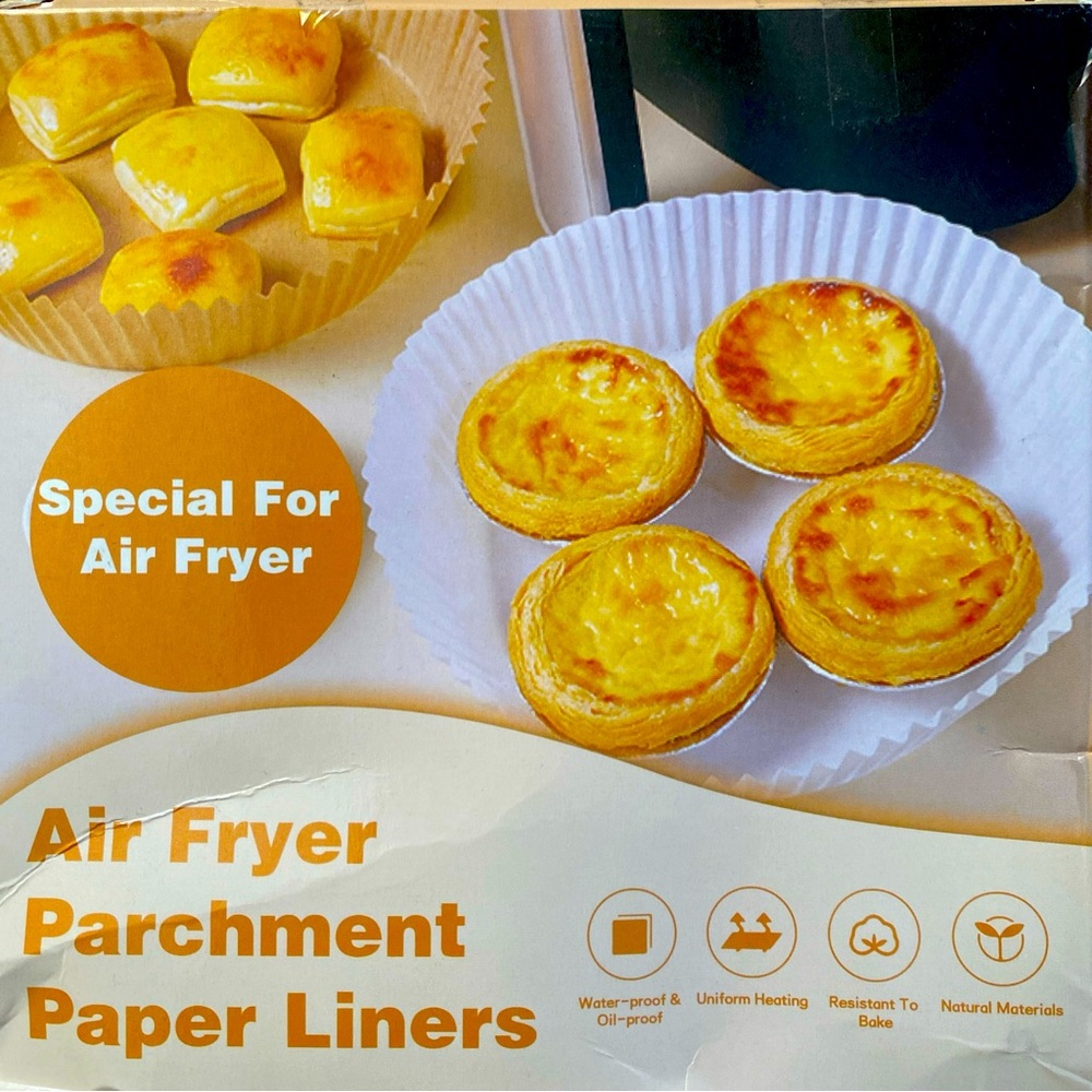 200PCS Air Fryer Disposable Paper Liners Round Non Stick Parchment Paper 6.3In